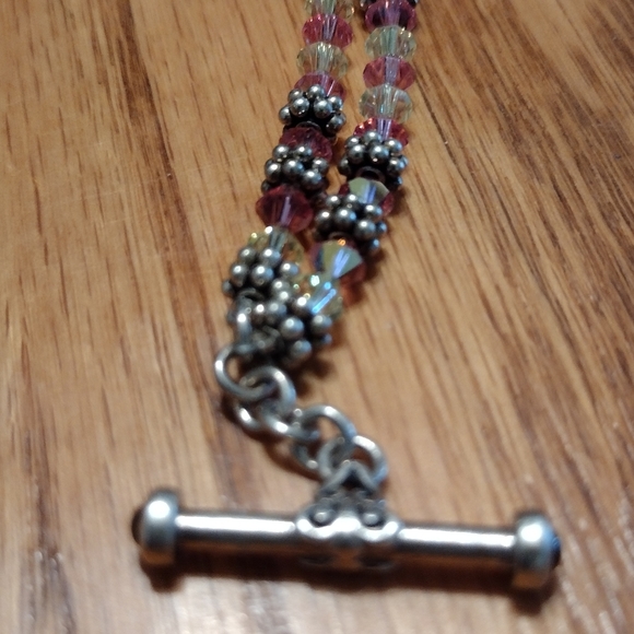 Designer sterling and crystal 2 strand bracelet - Picture 14 of 16